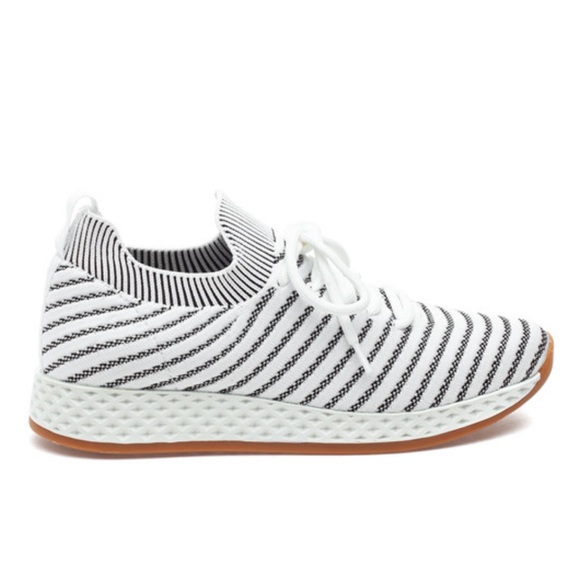 J Slides Shoes - J slides Sport 2 tone knit sneakers, black and white New in box